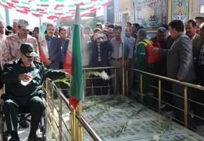 ادای احترام و گلباران مزار مطهر شهدای سوم خرداد در قم برگزار شد