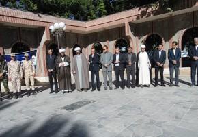 گلزار شهدای شهرستان چناران به یاد شهید آیت الله بهشتی گلباران شد