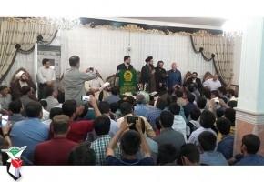 پرچم مطهر حرم رضوی شهرستان آذرشهر را عطرآگین کرد