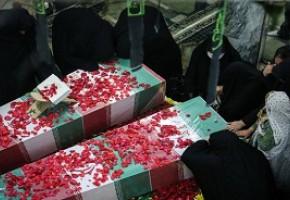 حضور پیکر مطهر 2 شهید گمنام در حرم مطهر رضوی