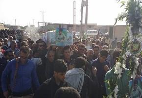 یکر شهید «غلامرضا سلیمی» در روستای سالم‌آباد تنگستان آرام گرفت