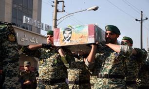 مراسم تشییع پیکر شهید «ادبیان» در کرمانشاه